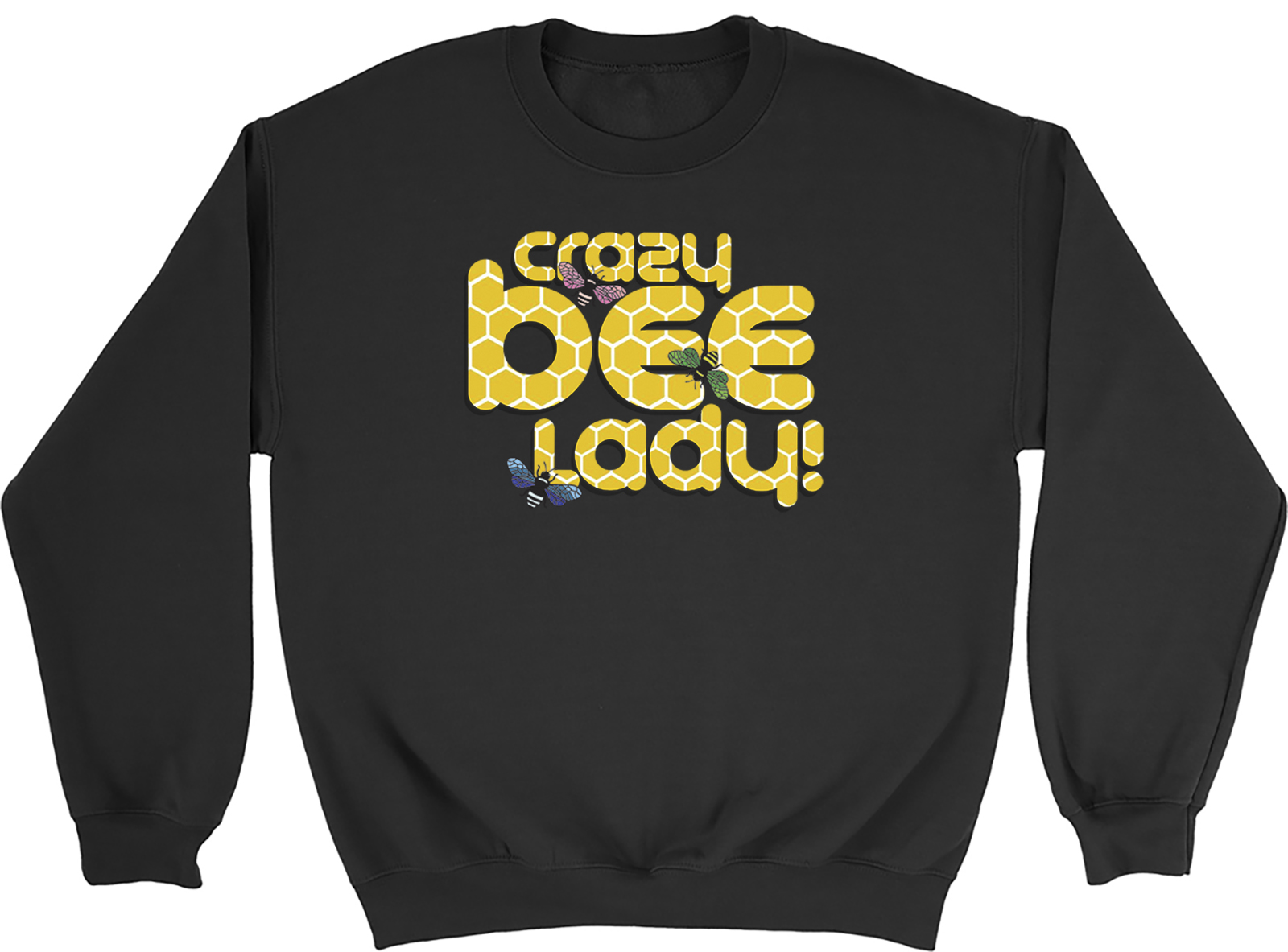 Crazy Bee Lady Sweatshirt Mens Womens Bumblebees Wildlife Beekeeper Gift Jumper eBay